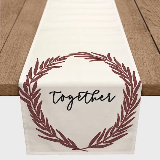 72" Wreath Together Poly Twill Table Runner